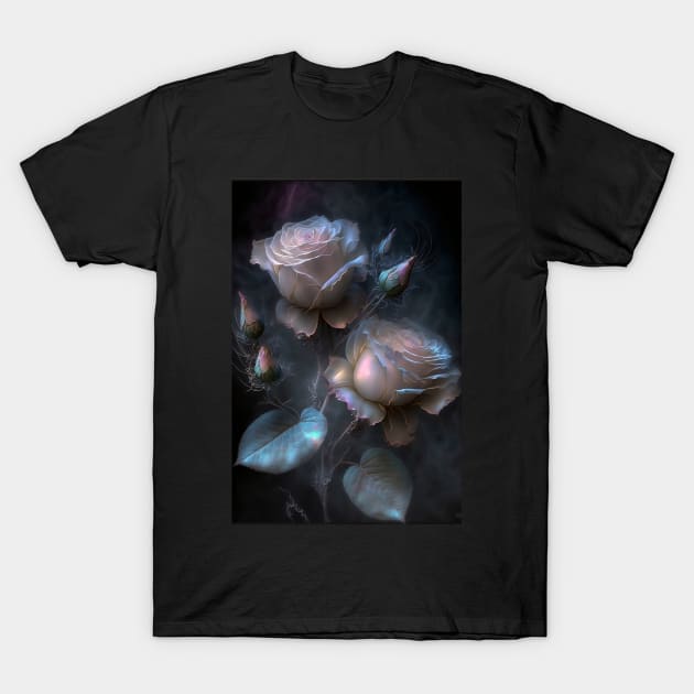 Iridescent pastel roses1 T-Shirt by redwitchart